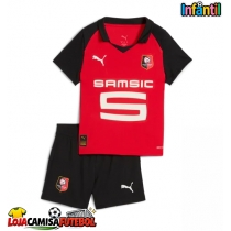 Camisa de Futebol Stade Rennais Equipamento Principal Infantil 2025-26 Manga Curta (+ Calças curtas)